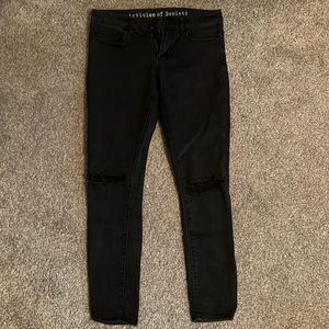 Articles of society black distressed skinny jeans